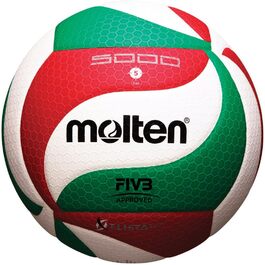 Волейбольний м'яч Molten FLISTATEC FIVB, червоний/білий/зелений, офіційний, для змагань