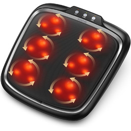 Масажер для ніг RENPHO з підігрівом, Shiatsu, електричний, 18 масажних роликів, для фасціїту п'ят, подарунок для жінок та чоловіків, розмір до 47, FM062