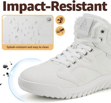 Зимові черевики Mishansha для жінок, теплі, з підкладкою, снігоступи, зимові черевики для активного відпочинку, розміри 36-48 EU (37 EU, теплі білі)