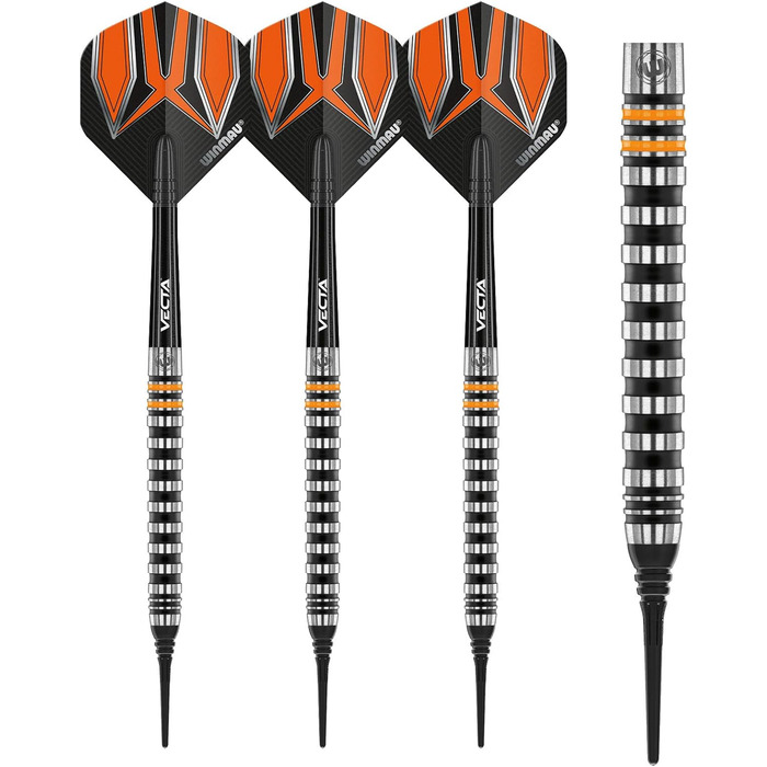 Дартс набір WINMAU Fury 18-20 г, вольфрамовий, Softip, з призмовими опереннями та Vecta-шафтами