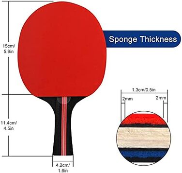 Набір для настільного тенісу PIQIUQIU: 2 ракетки, 3 м'ячі, сумка