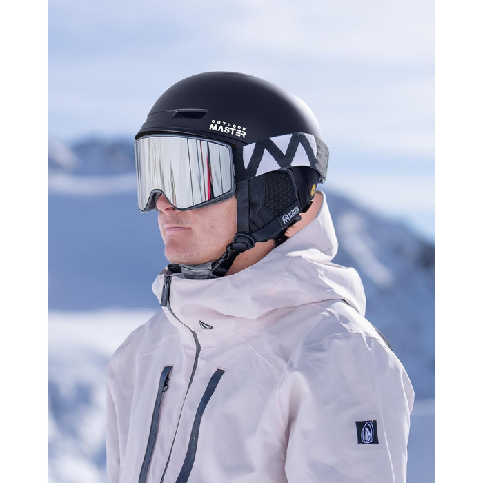 Гірськолижний шолом OutdoorMaster MIPS для чоловіків та жінок, сноуборд-шолом з вентиляцією, з полікарбонату та EPS, індивідуальна посадка