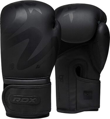 Боксерські рукавички RDX для чоловіків і жінок, Muay Thai, кікбоксинг, тренувальні, шкіра Maya Hide, чорні, для боксу, MMA та єдиноборств