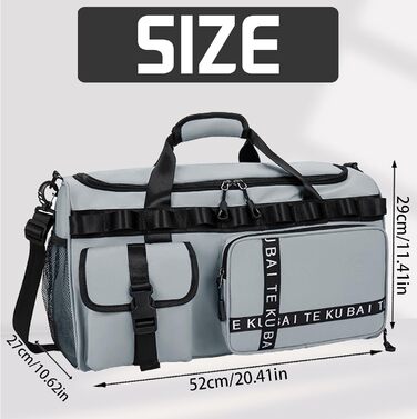 Спортивна сумка для подорожей унісекс 65Л, водонепроникна дорожня сумка з відділенням для взуття та мокрих речей, велика сумка для фітнесу та спорту (Cyan)