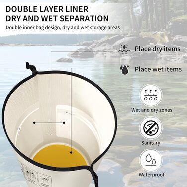 Водонепроникний рюкзак Naturehike Dry Bag – 15L/10L. Сумка для каякінгу, човнів, риболовлі, рафтингу, плавання, сноубордингу (Білий, 10L)