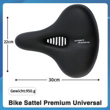 Велосипедне сідло Cloud Comfort Pro Max - Комфортне катання без болю. М'яке сідло з піною Memory, червоною смугою, для міських велосипедів, гірських велосипедів, універсальне, преміум-якість.