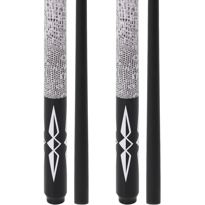 Більярдні кийки Dysdensa: композит скловолокно-графіт, вага 510-595 г, довжина 147 см, білий, 2 шт.