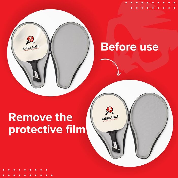Професійний пінг-понговий ракетковий набір AirBlades 3 Sterne з жорстким кейсом | Ракетка для настільного тенісу з ергономічною ручкою | 5 дерев'яних шаришок та преміум-гумою