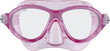 Маска для снорклінгу Cressi Moon Kid для дітей 5-10 років, рожево-біла, для басейну та моря