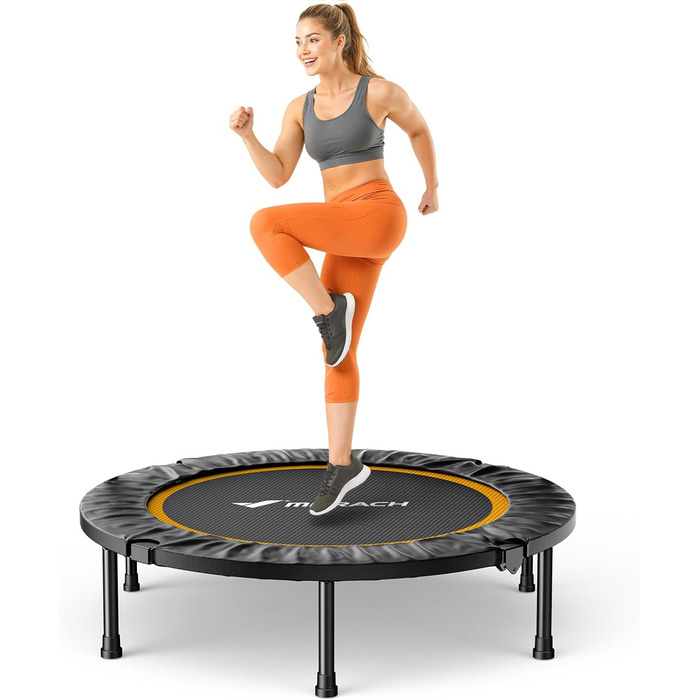 Міні-батут MERACH 102/122 см - фітнес-батут, витримує до 150 кг, з ручкою (102 см без ручки), тихий, для тренувань