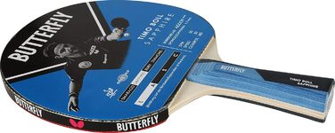 Настільний тенісний ракетка Butterfly Timo Boll Sapphire, ITTF сертифікат, накладка Addoy 1,7 мм, для амбітних гравців, чорний/синій