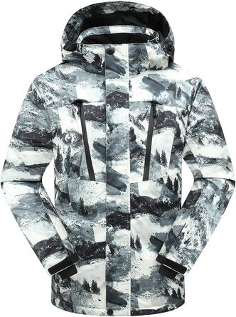 Чоловіча водонепроникна лижна куртка PHIBEE, тепла, вітрозахисна, з капюшоном, для зими, розмір XXL, з принтом