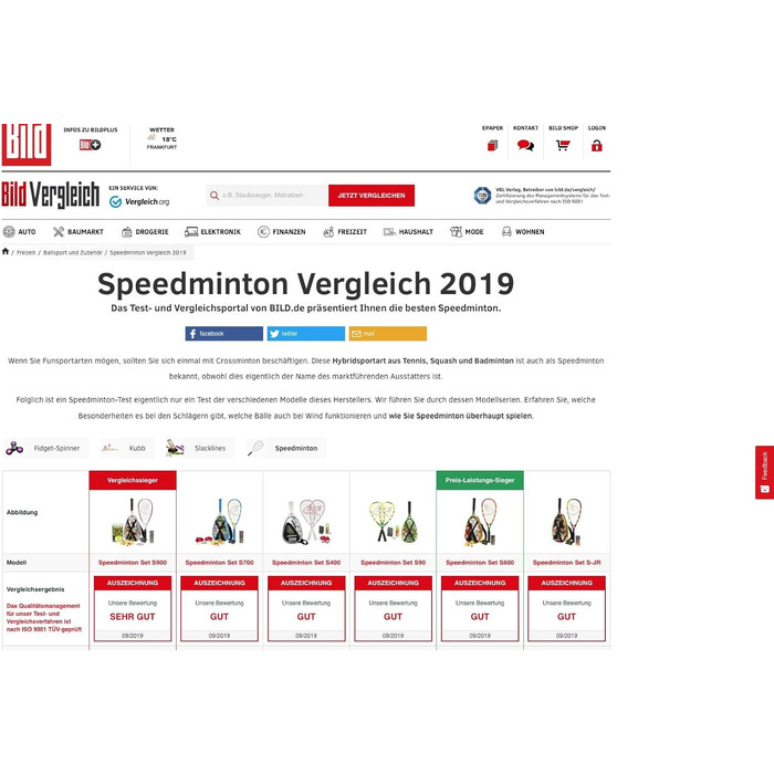 Професійний набір для кросмінтону Speedminton S900 з карбоновими ракетками, 5 м'ячами, полем та сумкою