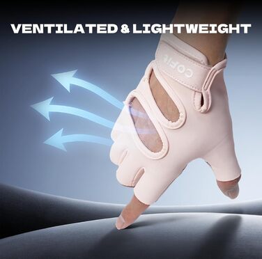 Фитнес рукавички COFIT для тренувань, з підтримкою зап'ястя, для жінок та чоловіків, для важкої атлетики, силових тренувань, бодібілдингу, рожевий/сірий, розмір S