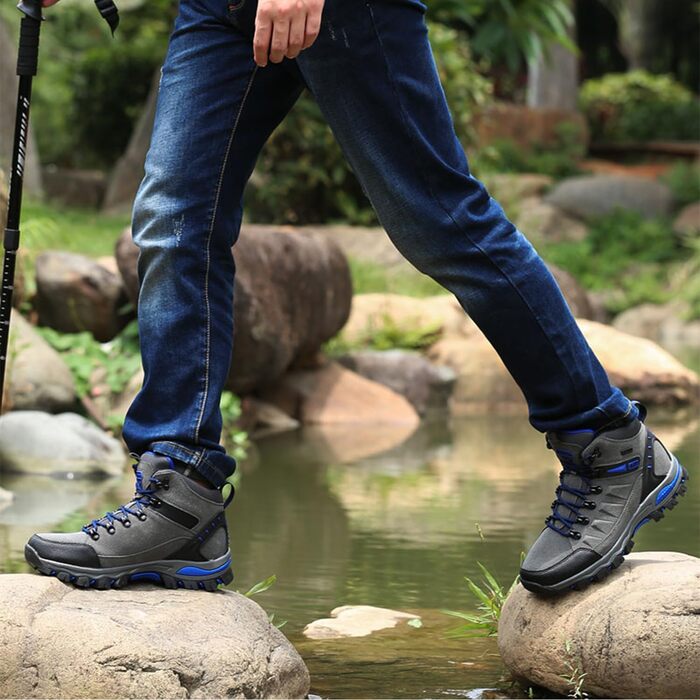 Трекінгові черевики для жінок та чоловіків. Зручні, легкі, з неслизькою підошвою. Ідеальні для туризму та активного відпочинку. Розмір 7.5 UK, сірий 1