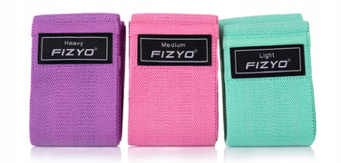 Набір фітнес-резисторів Fizyo (рожеві), 3 шт., 80 мм, 8-32 кг
