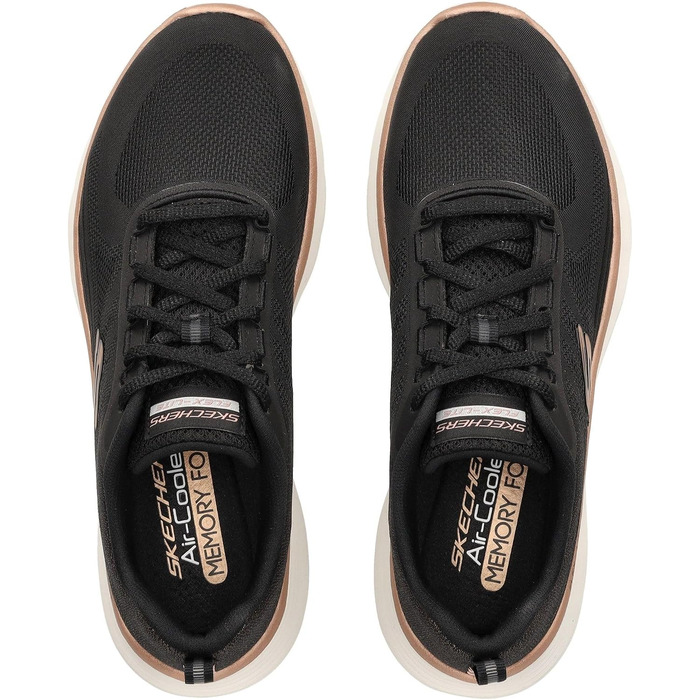 Жіночі кросівки Skechers Flex Appeal 5.0 — Спортивне взуття з дихаючої сітки, чорні з рожевою обробкою (розмір 39.5 EU)