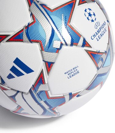 Футбольний м'яч Adidas UEFA Champions League, репліка, розмір 5, білий, сертифікат FIFA, унісекс