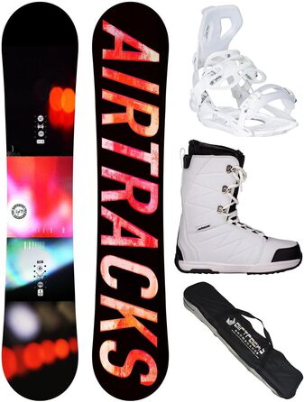 Snowboard Airtracks для жінок: комплект з дошки, кріплення Master W Fastec, черевиків Star W та сумки для сноуборду (138, 144, 147, 154 см)