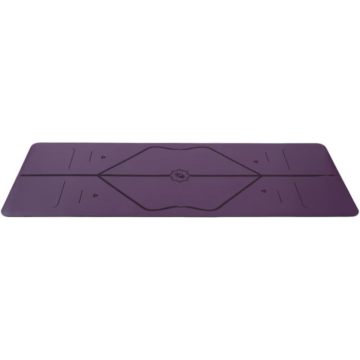 Liforme Travel Yogamatte: екологічна, неслизька йога-килимок з унікальною системою розмітки, біорозкладний, з натурального каучуку, фіолетовий