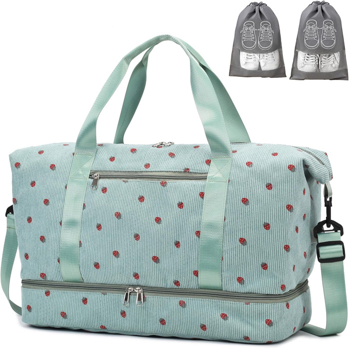 Спортивна сумка-рюкзак для жінок, 35л, Weekender, для подорожей та спортзалу (зелена)