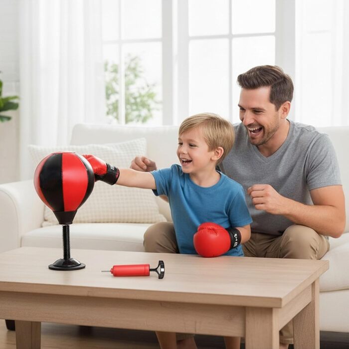 Бокс-груша надувна для офісу з присоскою | Розвантаження стресу для підлітків, офісних працівників, студентів