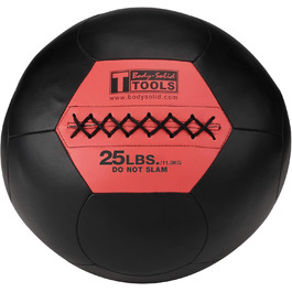 М'яч медичний Body-Solid Soft Shell 25 фунтів, чорний – не відскакує, для функціонального тренування, схуднення, зміцнення м'язів, домашнього спортзалу