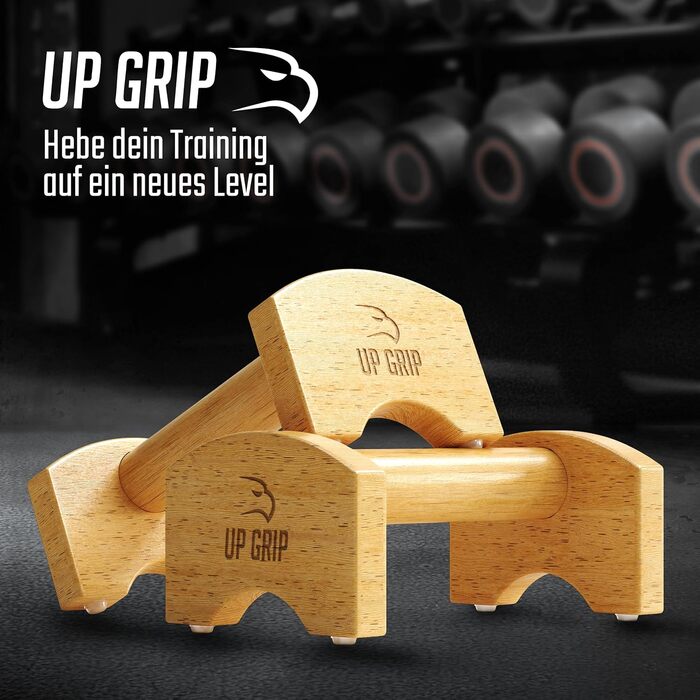Дерев'яні бруси Up Grip для віджимань і стійки на руках, паралетси для дому та вулиці, нековзні, для каллістеніки та тренувань з вагою тіла, щадні для суглобів