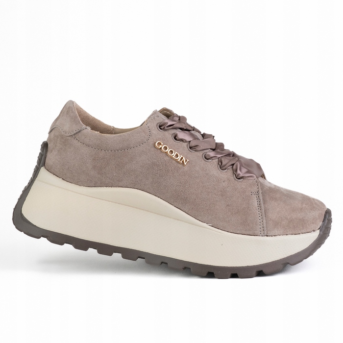 Жіночі спортивні кросівки GOODIN GD-140, шкіряні, міські, легкі, casual, бежеві, 38