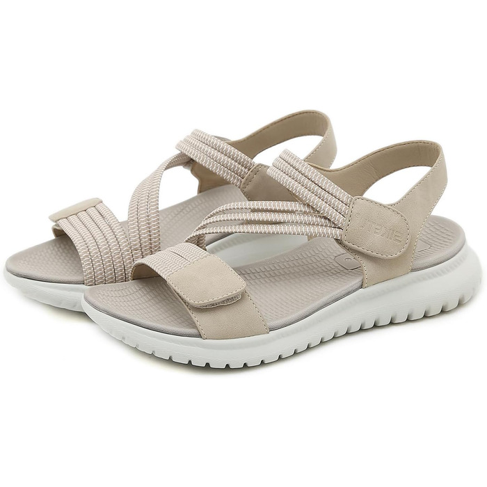 Жіночі сандалії літні, туристичні, на платформі, спортивні. Зручні сандалі для прогулянок, пляжу, спорту. Розміри 35-42 EU, колір бежевий. Стиль B