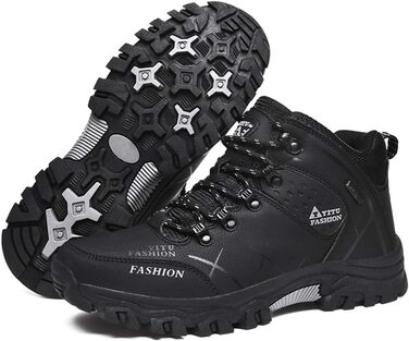 Чоловічі трекінгові черевики для туризму та бігу, чорні, водонепроникні, High Top (39 EU)