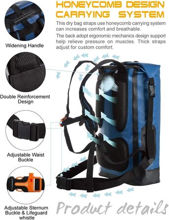 Водонепроникний рюкзак Dry Bag IDRYBAG 20/30/40L: для подорожей, каякінгу та активного відпочинку
