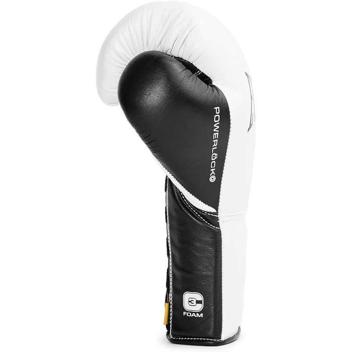 Боксерські рукавички Everlast Powerlock OG Pro на шнурівці для професійних боїв (білий/чорний, 16 oz)