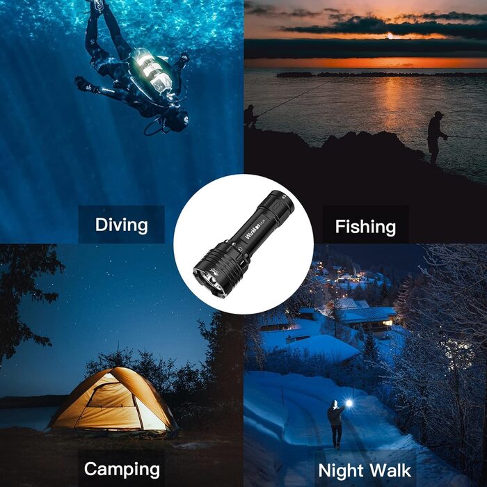 Ліхтар під водою Wurkkos DL30 3600 Lumen, IPX8, 3x LH351D LED, 5000K, з зарядним пристроєм