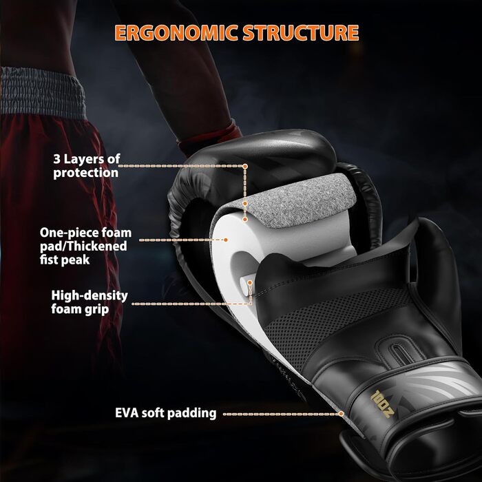 Боксерські рукавички Dripex з PU шкіри, 8-16 oz, для боксу, ММА, муай-тай, кікбоксингу (чоловічі, жіночі, підліткові)