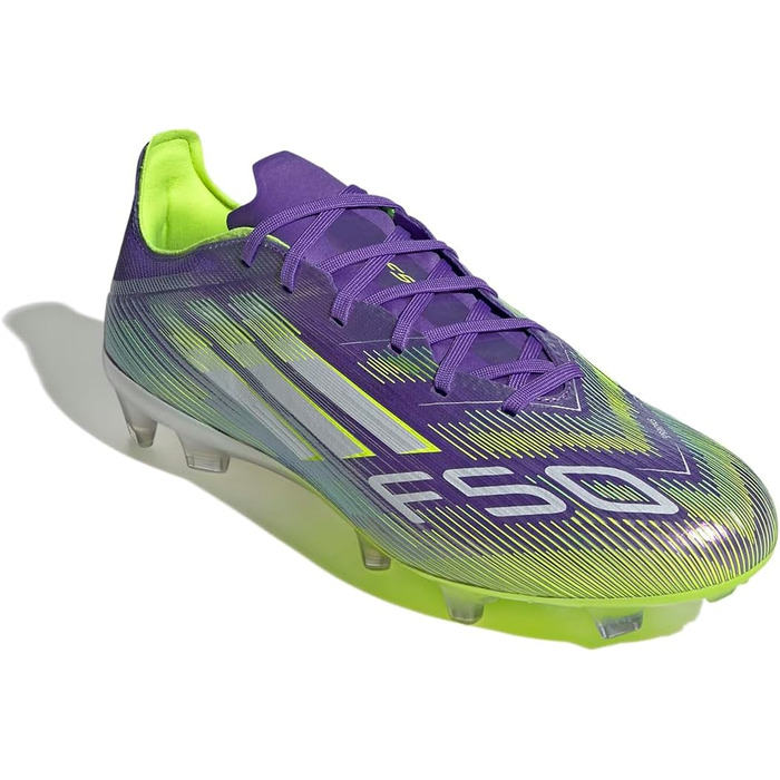 Кросівки футбольні adidas F50 Pro Firm Ground (46 EU, Purple Rush Cloud White Lucid Lemon)