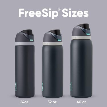 Термобутилка Owala FreeSip з нержавіючої сталі, 1,2 л, зі соломинкою, BPA-free, для спорту, подорожей та школи, колір Denim