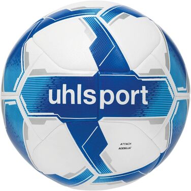 Футбольний м'яч Uhlsport Attack ADDGLUE, тренувальний, біло-синій, розмір 4, FIFA Basic