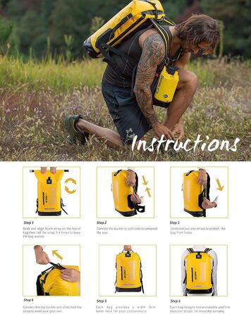 Водонепроникний рюкзак Dry Bag IDRYBAG 20/30/40L: для каякінгу, подорожей, риболовлі