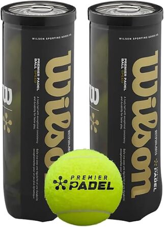 Падельні м'ячі Wilson Premier для дорослих, жовті, 2 упаковки по 3 шт.