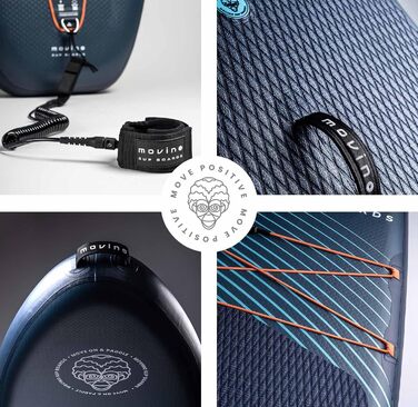 Надувний SUP-борд Movino Garda Allround 10'10' (330x81x15см) 2в1, комплект, до 150 кг, Navy-Orange