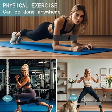 Стрічки опору для фітнесу Loop Resistance: набір для тренувань сідниць та тіла вдома (сірий, темно-сірий, чорний)