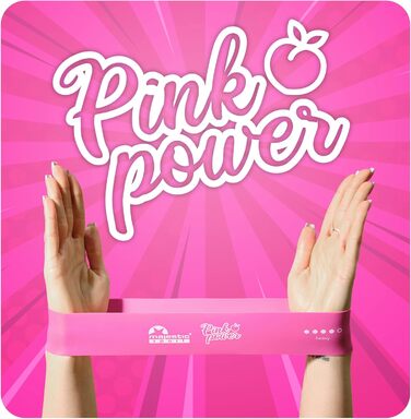 Набір фітнес-гумок Majestic Sport 5 шт. для м'язів, пілатесу, йоги, Booty Band, рожевий