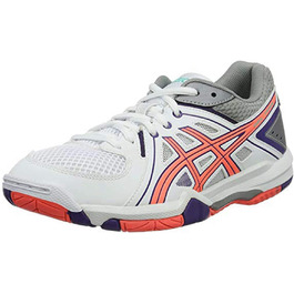 Жіноче волейбольне взуття Asics Gel-Task, білий, блакитний, корал, фіолетовий (42.5 EU)