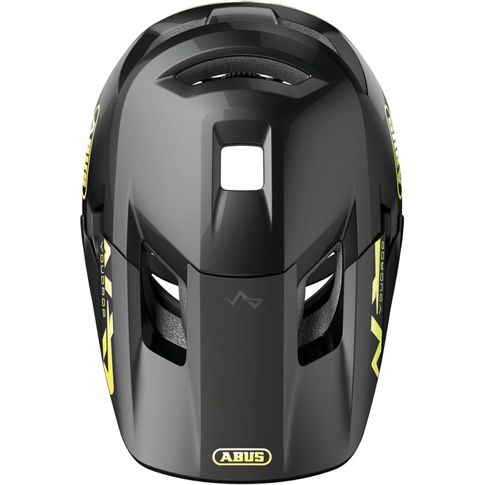 Дитячий велосипедний шолом ABUS YouDrop, чорний, S (48-55 см), для підлітків, з місцем для хвоста, для міста та бездоріжжя