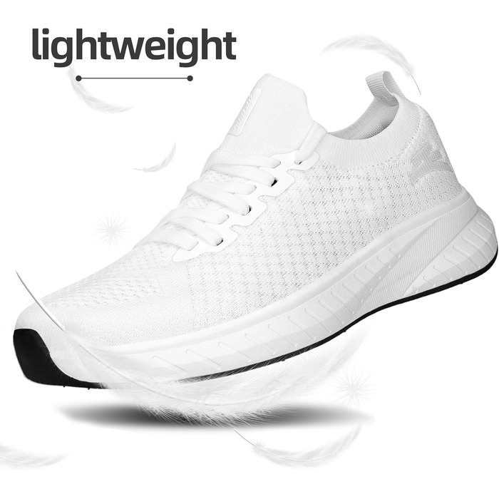 Жіночі спортивні кросівки для бігу та повсякденного носіння, білі, 42 EU