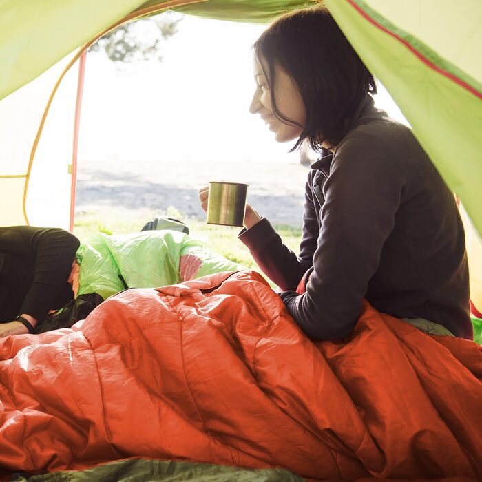 Спальний мішок Azark Premium, 350 г/м², легкий та водонепроникний, 4 сезони, для кемпінгу, піших прогулянок та відпочинку на природі, для дорослих та дітей, помаранчевий