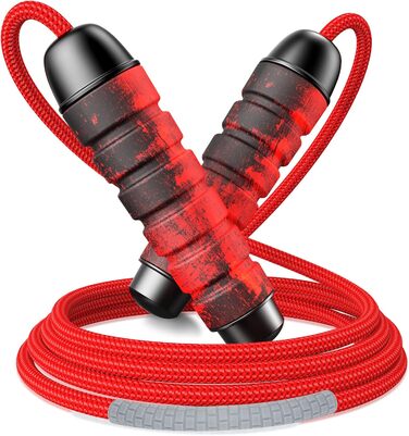 Скакалка Springseil: регульована, довговічна, з підшипниками 360°, без скручування, з ручками з Memory Foam, антиковзка, з сумкою для перенесення