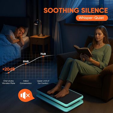 Вібраційна платформа для дому 2025: тренажер для схуднення та нарощування м'язів. Вібраційний тренажер для всього тіла, 99 рівнів інтенсивності, 58 см, до 150 кг