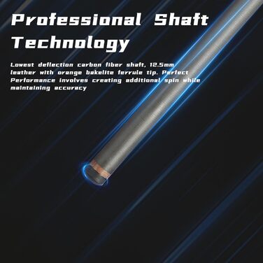 Кю для більяру (більярду) Crown ME з карбону, 20oz, CC03FD